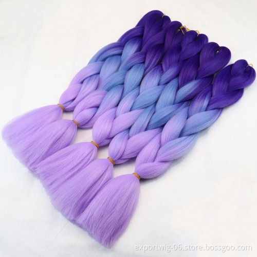 Wholesale Synthetic Hair Extension Crochet Jumbo Braids Hair 24 Inch Synthetic Raw Material Jumbo Braid Hair Extensions